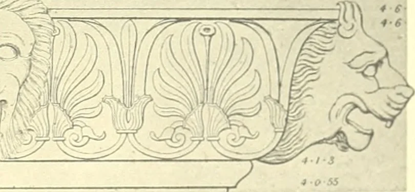 An illustration from Antikes Traufleisten-Ornament, 1909, leaf 142