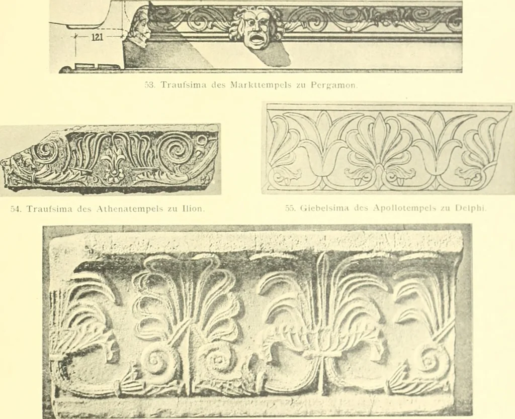 An illustration from Antikes Traufleisten-Ornament, 1909, leaf 152