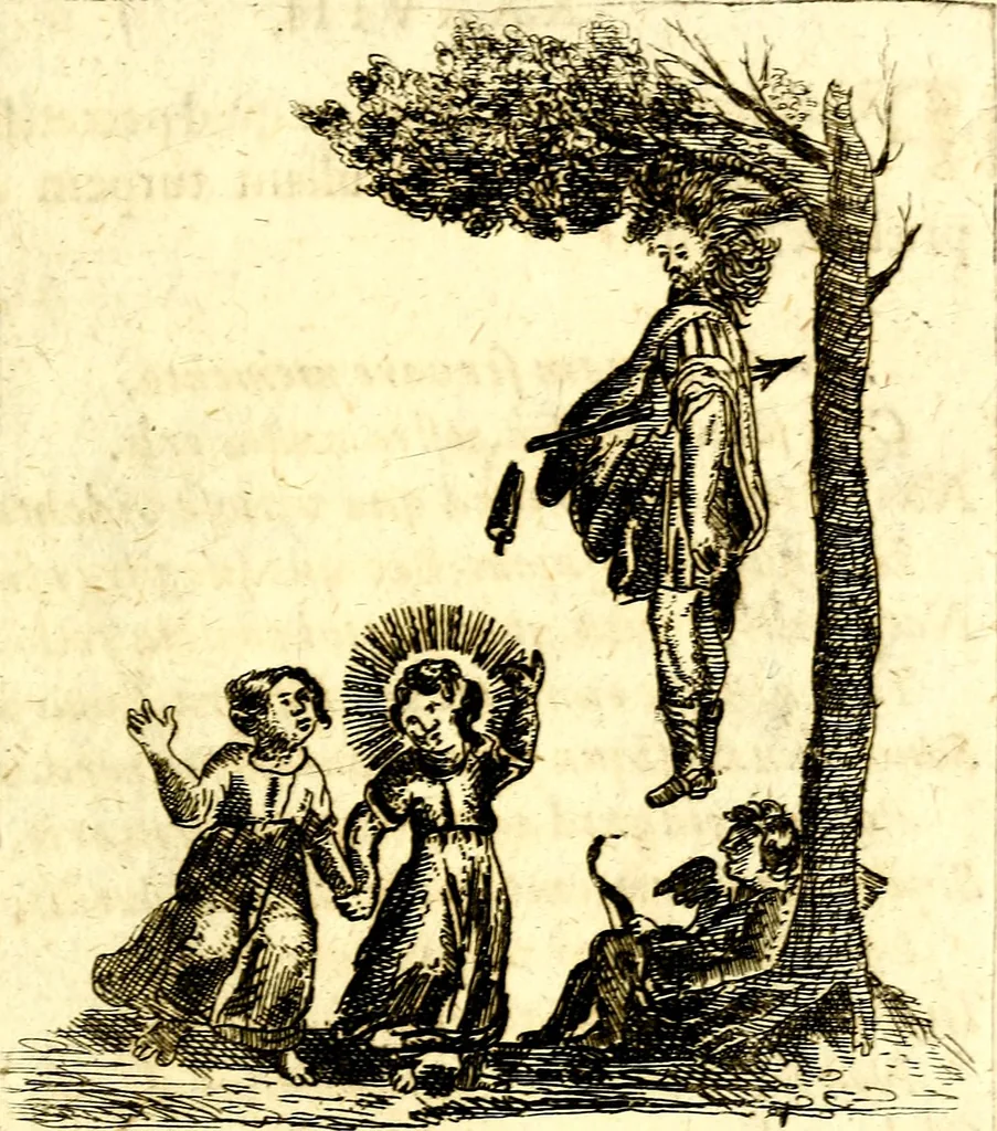 An illustration from Antipathia Amoris Divini et Humani duobus Libris comprehensa, per themata et sententias, insuper et Figuras aeneas, adjectis versibus Gallicis et Hispanicis, illustrata, antehac Antuerpiae Typis data, 1694, leaf 102