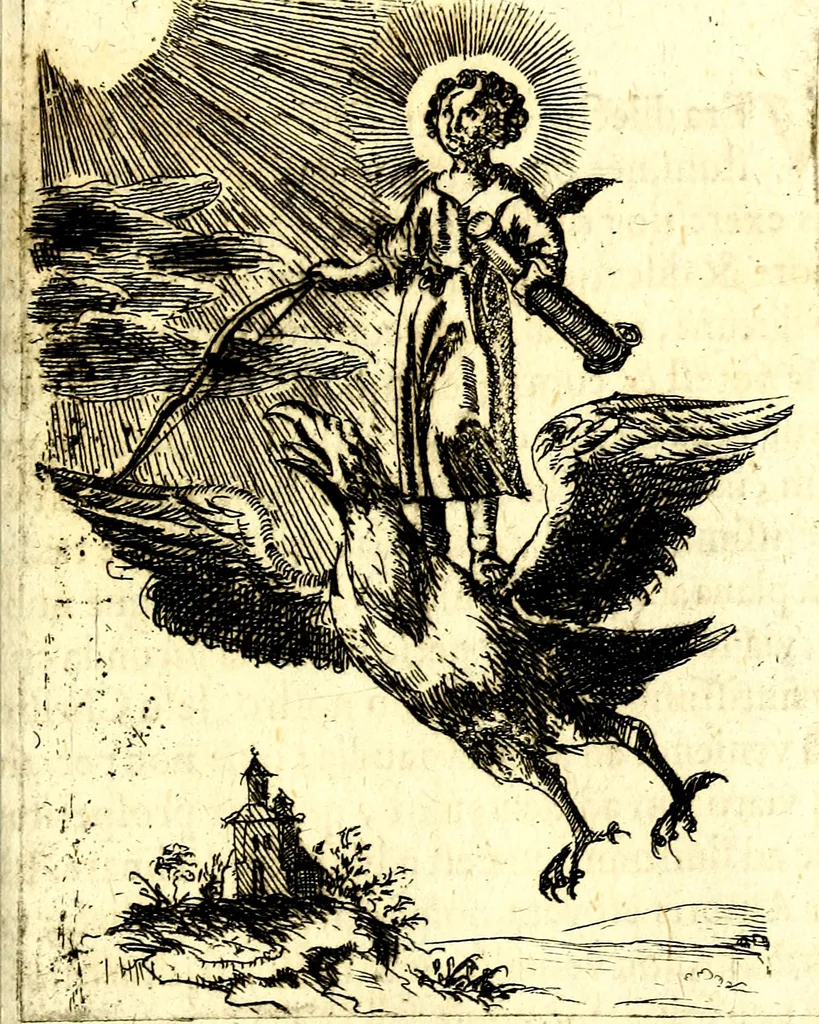 An illustration from Antipathia Amoris Divini et Humani duobus Libris comprehensa, per themata et sententias, insuper et Figuras aeneas, adjectis versibus Gallicis et Hispanicis, illustrata, antehac Antuerpiae Typis data, 1694, leaf 118