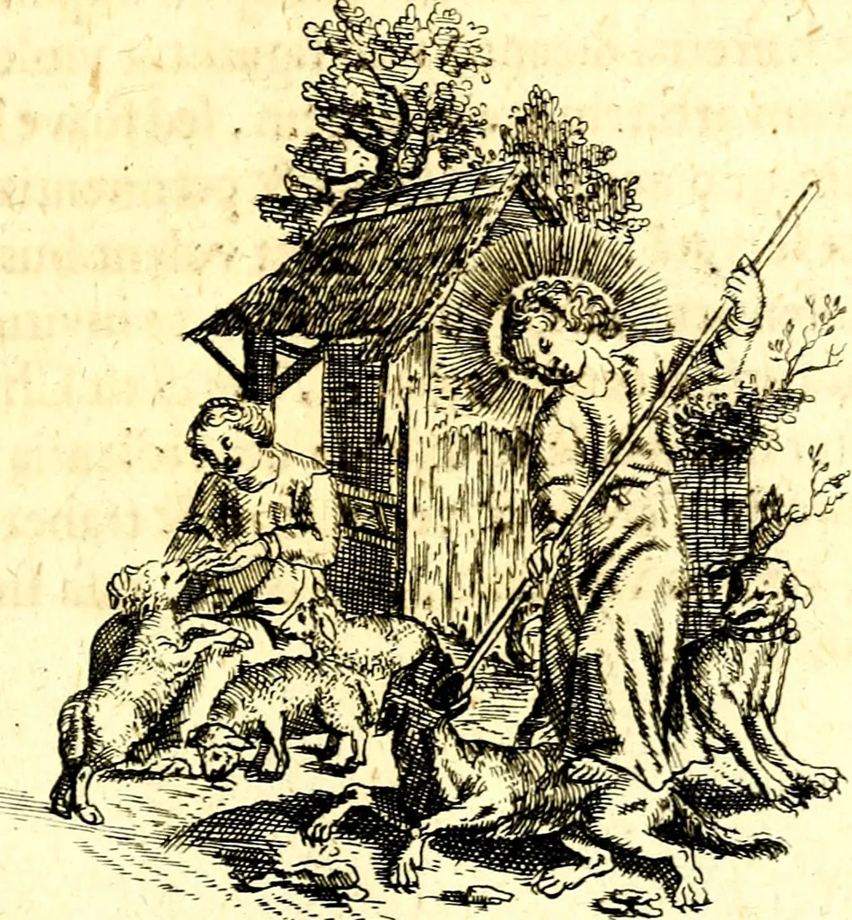 An illustration from Antipathia Amoris Divini et Humani duobus Libris comprehensa, per themata et sententias, insuper et Figuras aeneas, adjectis versibus Gallicis et Hispanicis, illustrata, antehac Antuerpiae Typis data, 1694, leaf 122