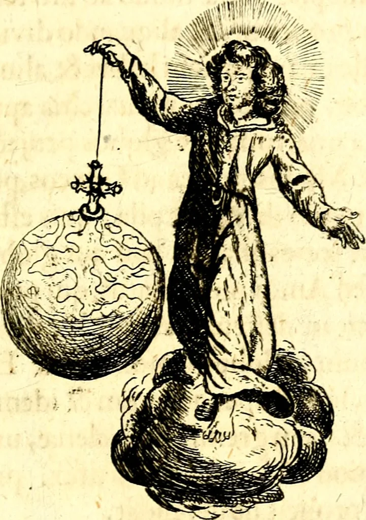 An illustration from Antipathia Amoris Divini et Humani duobus Libris comprehensa, per themata et sententias, insuper et Figuras aeneas, adjectis versibus Gallicis et Hispanicis, illustrata, antehac Antuerpiae Typis data, 1694, leaf 126