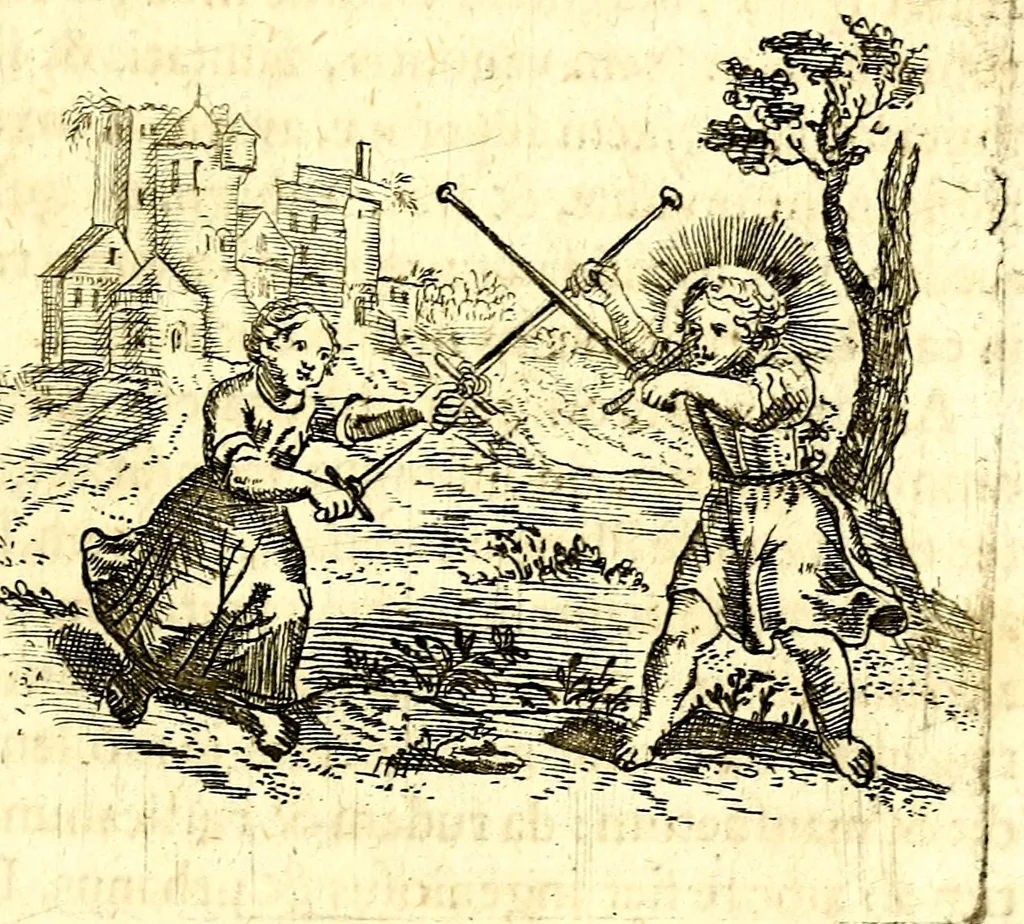 An illustration from Antipathia Amoris Divini et Humani duobus Libris comprehensa, per themata et sententias, insuper et Figuras aeneas, adjectis versibus Gallicis et Hispanicis, illustrata, antehac Antuerpiae Typis data, 1694, leaf 136