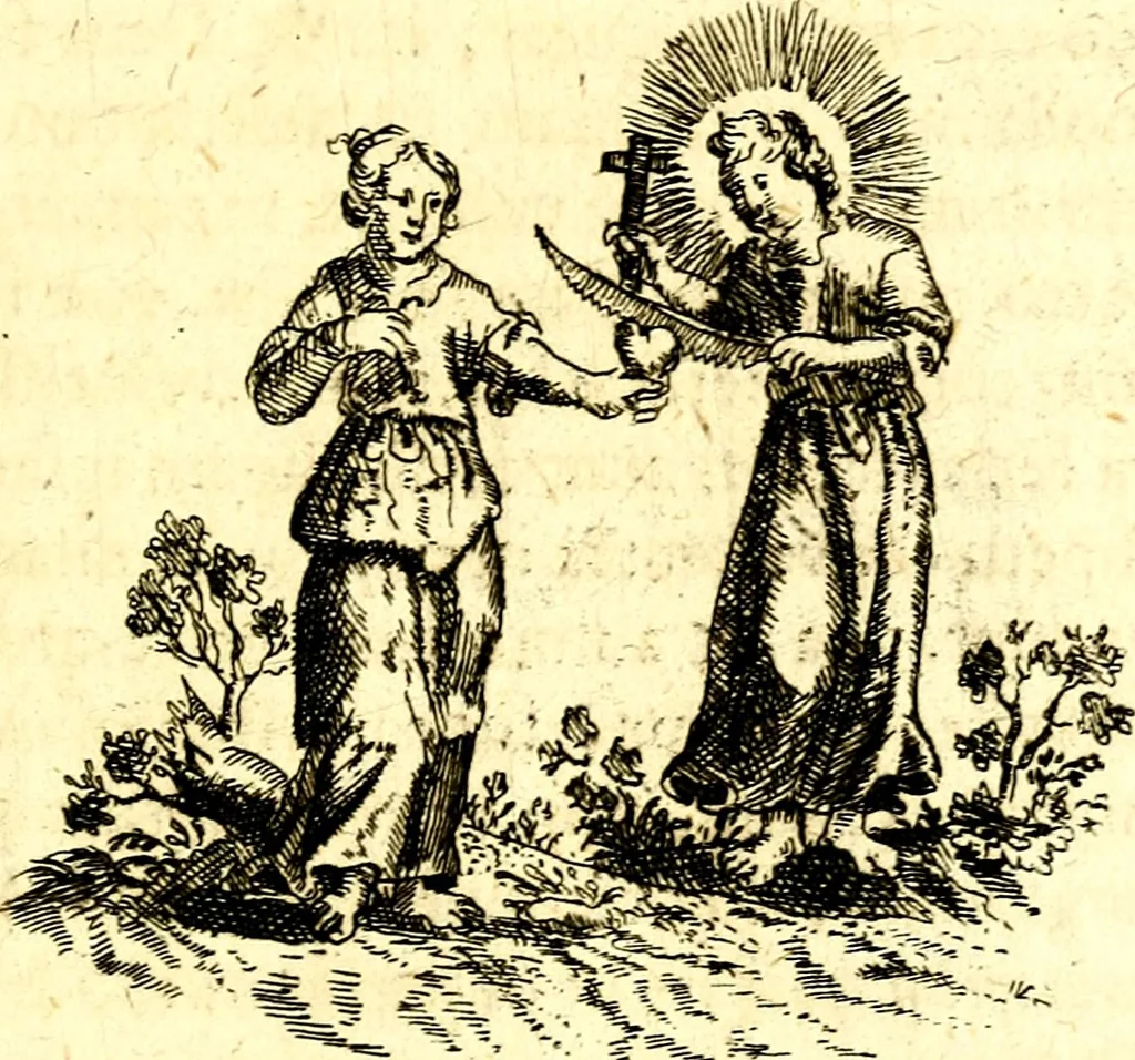 An illustration from Antipathia Amoris Divini et Humani duobus Libris comprehensa, per themata et sententias, insuper et Figuras aeneas, adjectis versibus Gallicis et Hispanicis, illustrata, antehac Antuerpiae Typis data, 1694, leaf 154
