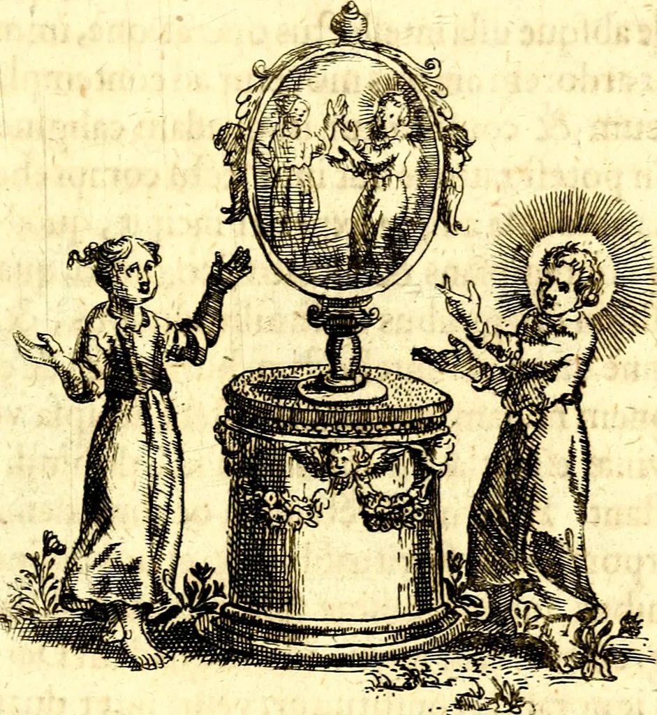 An illustration from Antipathia Amoris Divini et Humani duobus Libris comprehensa, per themata et sententias, insuper et Figuras aeneas, adjectis versibus Gallicis et Hispanicis, illustrata, antehac Antuerpiae Typis data, 1694, leaf 180