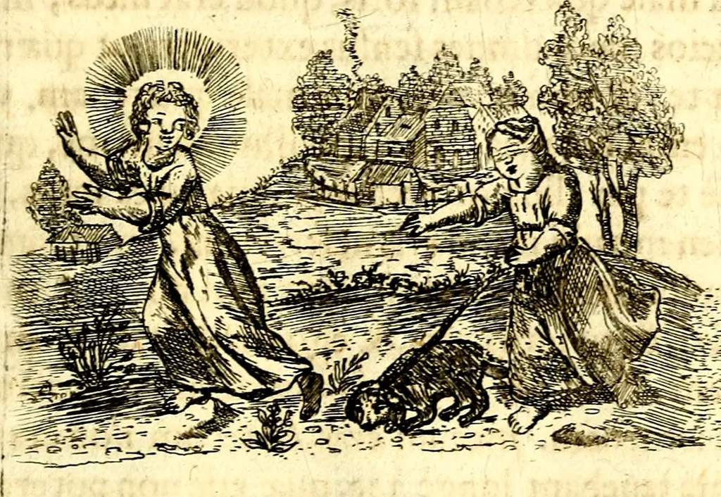 An illustration from Antipathia Amoris Divini et Humani duobus Libris comprehensa, per themata et sententias, insuper et Figuras aeneas, adjectis versibus Gallicis et Hispanicis, illustrata, antehac Antuerpiae Typis data, 1694, leaf 182