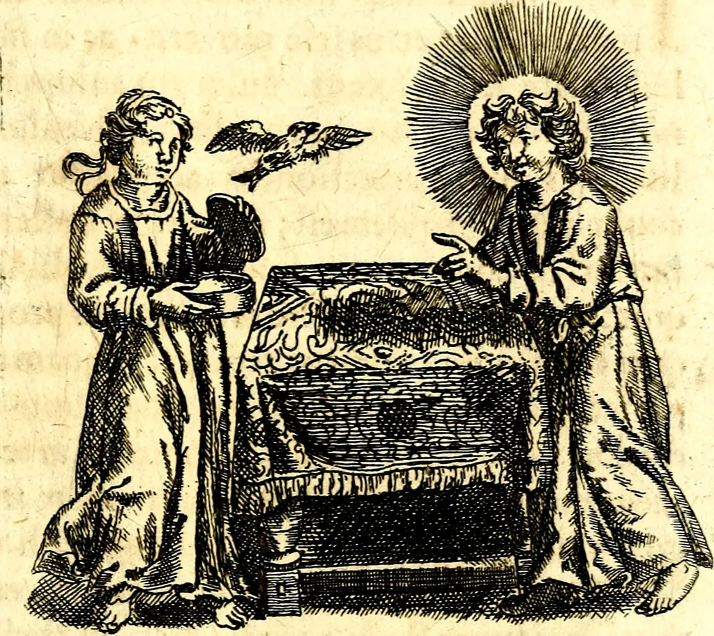 An illustration from Antipathia Amoris Divini et Humani duobus Libris comprehensa, per themata et sententias, insuper et Figuras aeneas, adjectis versibus Gallicis et Hispanicis, illustrata, antehac Antuerpiae Typis data, 1694, leaf 186