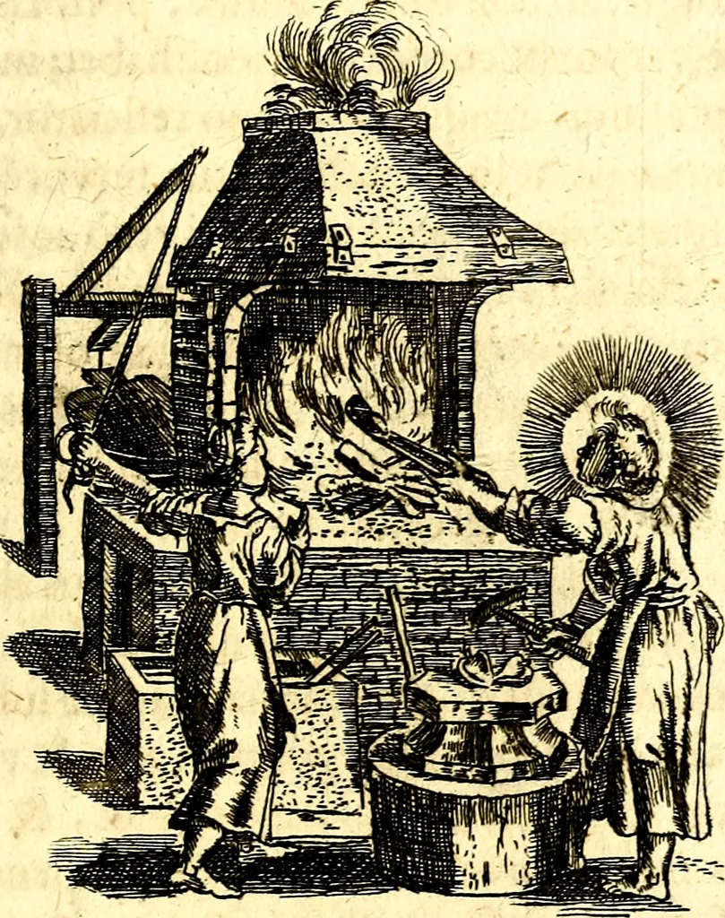An illustration from Antipathia Amoris Divini et Humani duobus Libris comprehensa, per themata et sententias, insuper et Figuras aeneas, adjectis versibus Gallicis et Hispanicis, illustrata, antehac Antuerpiae Typis data, 1694, leaf 190