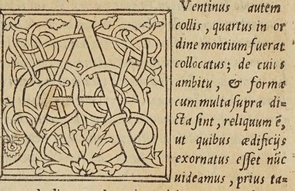 An illustration from Antiquae Romae topographia : libri septem, 1534, leaf 235