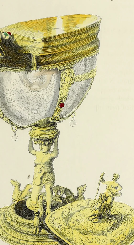 An illustration from Antiquarian gleanings in the north of England : being examples of antique furniture, plate, church decorations, objects of historical interest, etc., 1850, leaf 24