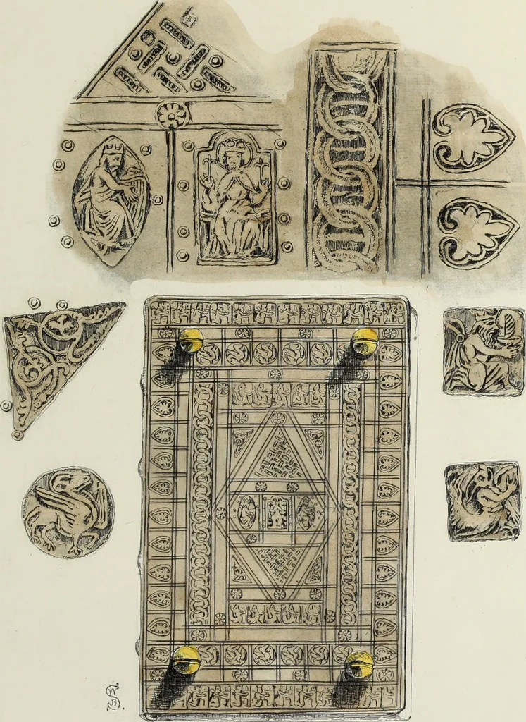 An illustration from Antiquarian gleanings in the north of England : being examples of antique furniture, plate, church decorations, objects of historical interest, etc., 1850, leaf 30
