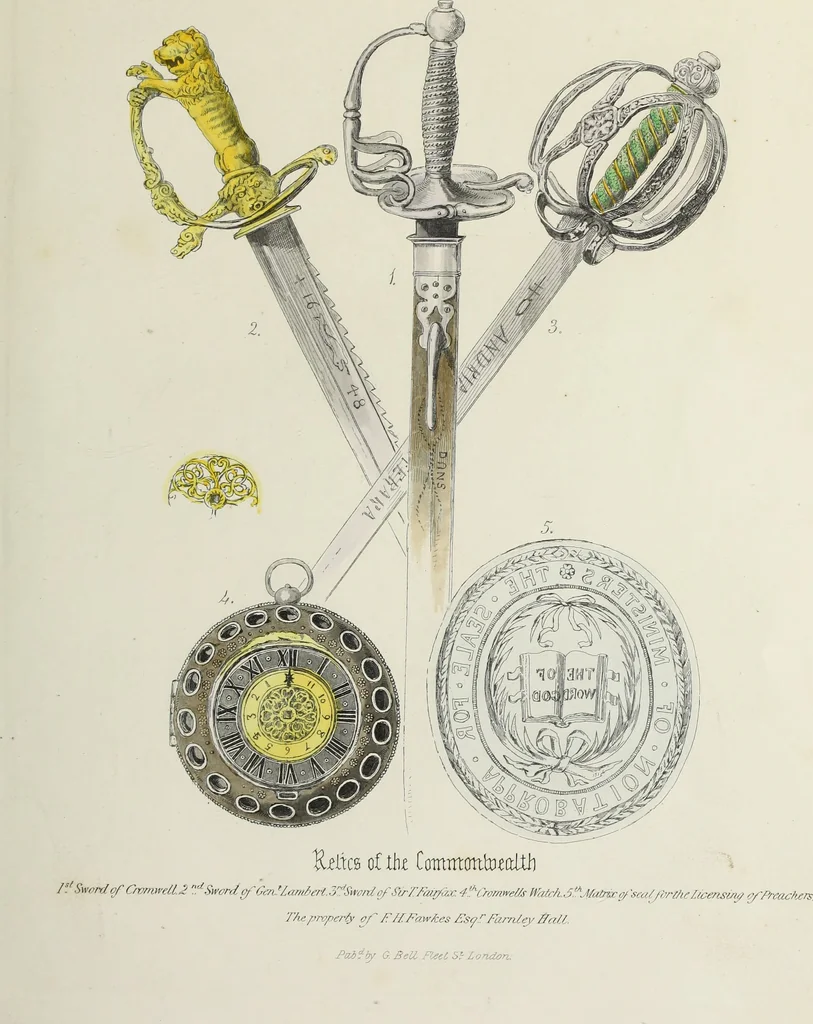 An illustration from Antiquarian gleanings in the north of England : being examples of antique furniture, plate, church decorations, objects of historical interest, etc., 1850, leaf 32