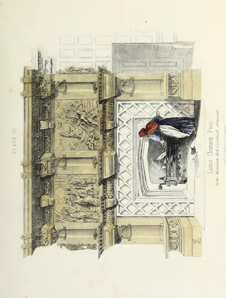 An illustration from Antiquarian gleanings in the north of England : being examples of antique furniture, plate, church decorations, objects of historical interest, etc., 1850, leaf 34