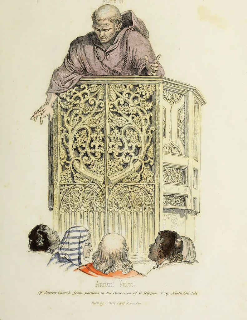 An illustration from Antiquarian gleanings in the north of England : being examples of antique furniture, plate, church decorations, objects of historical interest, etc., 1850, leaf 44