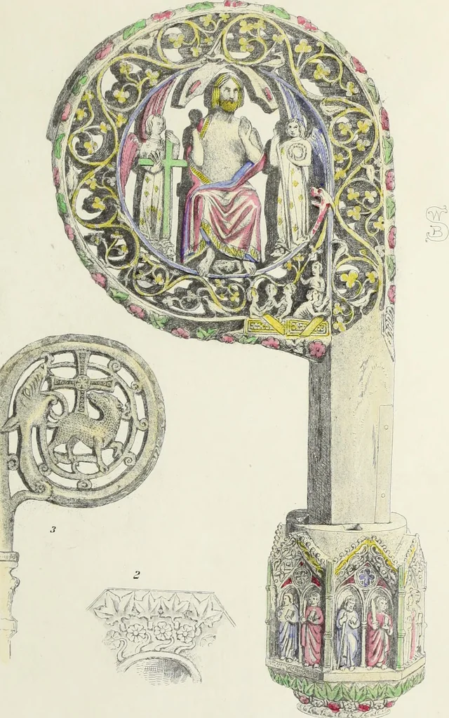 An illustration from Antiquarian gleanings in the north of England : being examples of antique furniture, plate, church decorations, objects of historical interest, etc., 1850, leaf 48