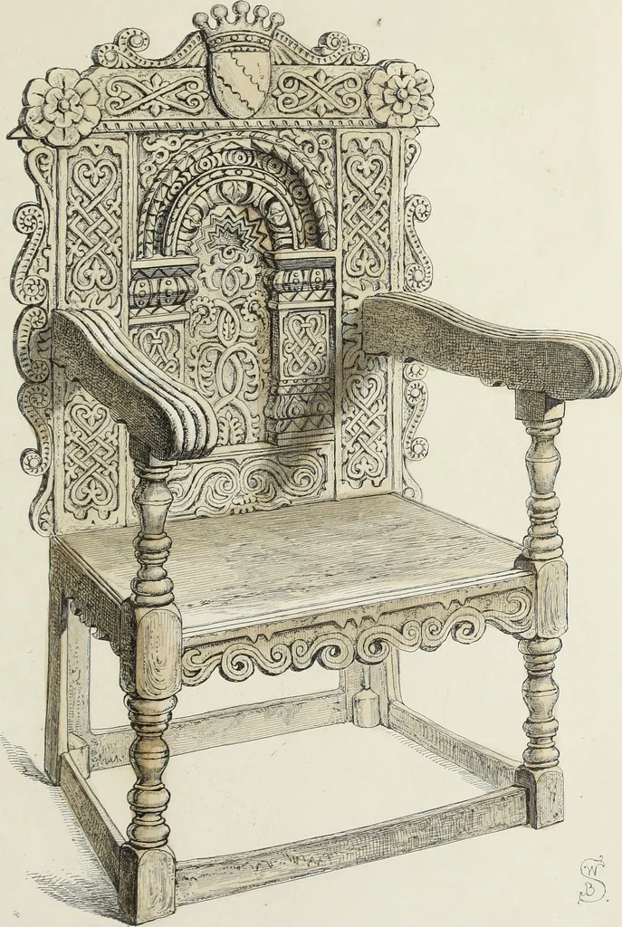 An illustration from Antiquarian gleanings in the north of England : being examples of antique furniture, plate, church decorations, objects of historical interest, etc., 1850, leaf 56