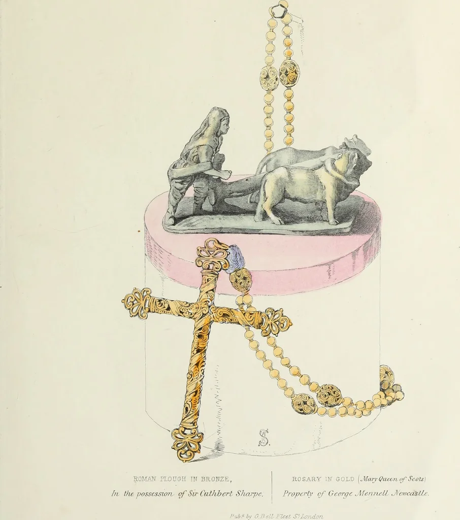 An illustration from Antiquarian gleanings in the north of England : being examples of antique furniture, plate, church decorations, objects of historical interest, etc., 1850, leaf 58