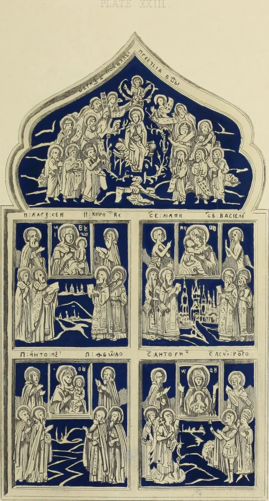 An illustration from Antiquarian gleanings in the north of England : being examples of antique furniture, plate, church decorations, objects of historical interest, etc., 1850, leaf 68
