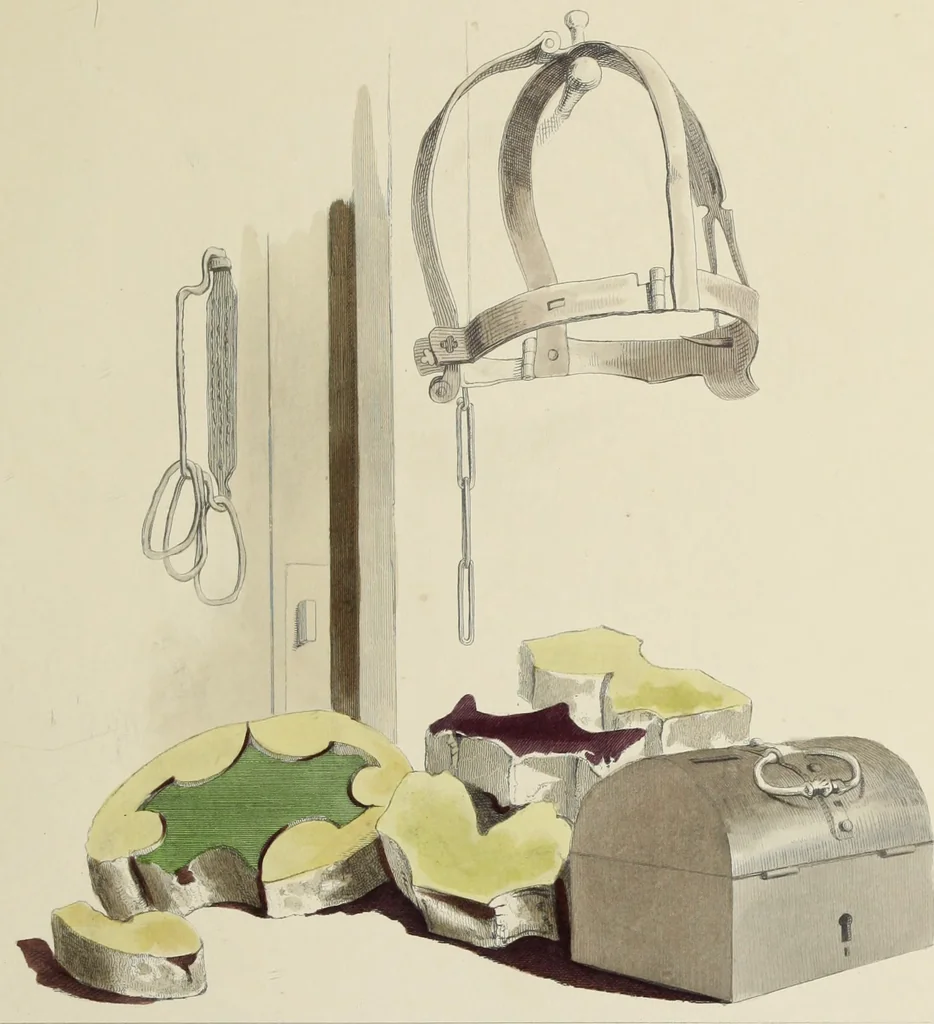 An illustration from Antiquarian gleanings in the north of England : being examples of antique furniture, plate, church decorations, objects of historical interest, etc., 1850, leaf 70