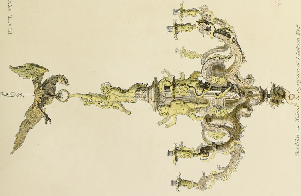 An illustration from Antiquarian gleanings in the north of England : being examples of antique furniture, plate, church decorations, objects of historical interest, etc., 1850, leaf 72