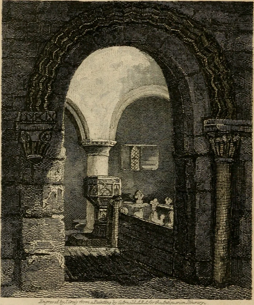 An illustration from The antiquarian itinerary, comprising specimens of architecture, monastic, castellated, and domestic; with other vestiges of antiquity in Great Britain. Accompanied with descriptions, 1815, leaf 177