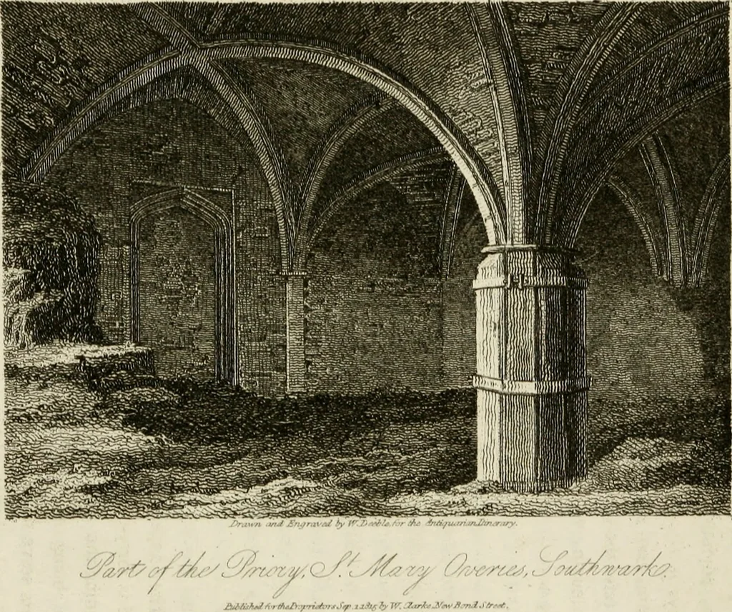 An illustration from The antiquarian itinerary, comprising specimens of architecture, monastic, castellated, and domestic; with other vestiges of antiquity in Great Britain. Accompanied with descriptions, 1815, leaf 65