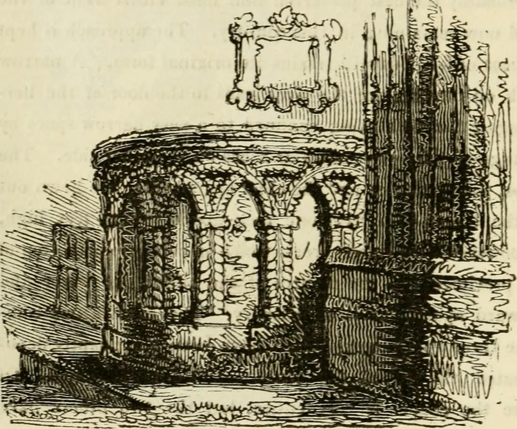 An illustration from The antiquarian itinerary, comprising specimens of architecture, monastic, castellated, and domestic; with other vestiges of antiquity in Great Britain. Accompanied with descriptions, 1815, leaf 177