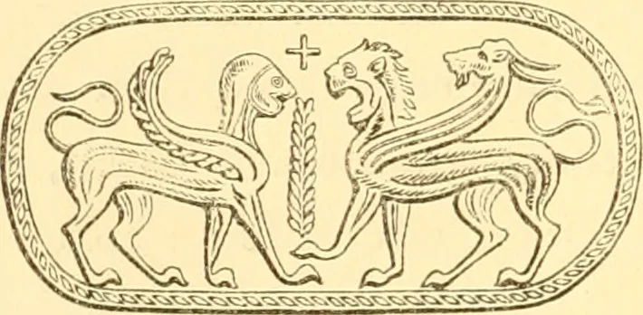 An illustration from Antique gems and rings, 1872, leaf 129