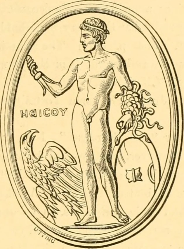 An illustration from Antique gems and rings, 1872, leaf 14