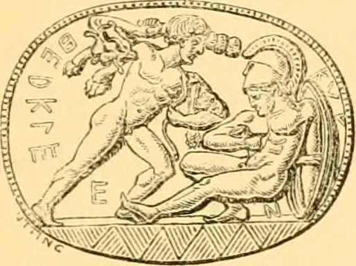 An illustration from Antique gems and rings, 1872, leaf 146
