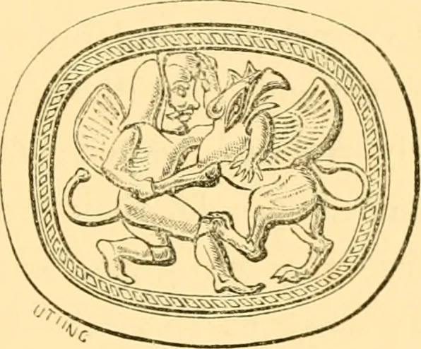 An illustration from Antique gems and rings, 1872, leaf 146