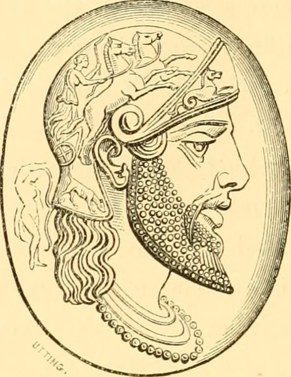An illustration from Antique gems and rings, 1872, leaf 153
