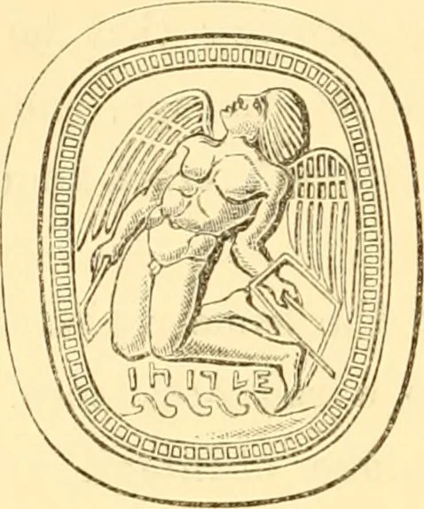 An illustration from Antique gems and rings, 1872, leaf 159