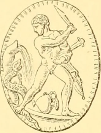 An illustration from Antique gems and rings, 1872, leaf 167