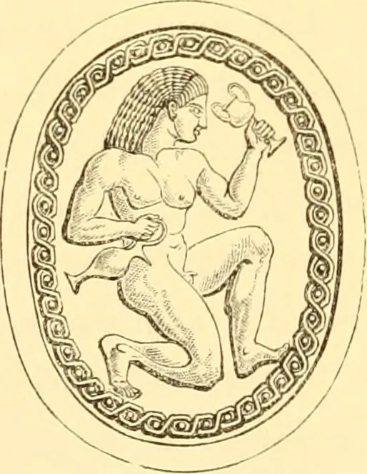 An illustration from Antique gems and rings, 1872, leaf 167