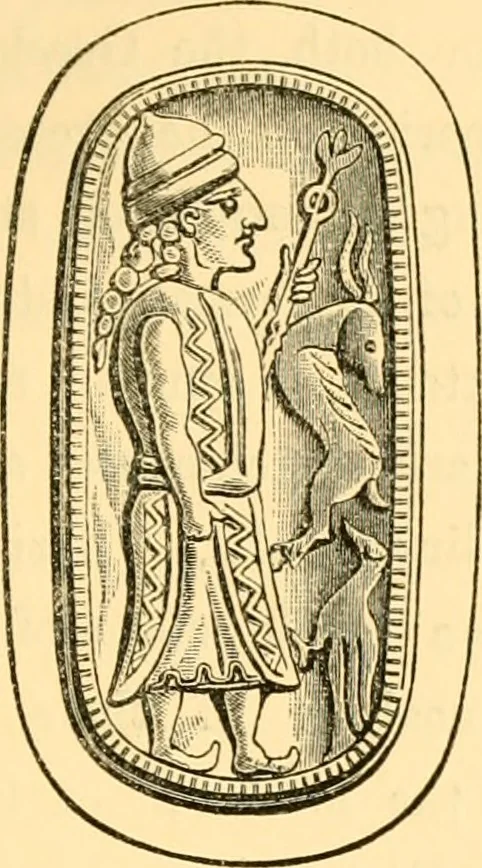 An illustration from Antique gems and rings, 1872, leaf 168