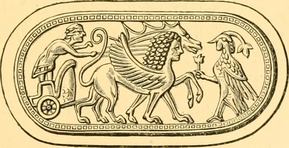 An illustration from Antique gems and rings, 1872, leaf 204