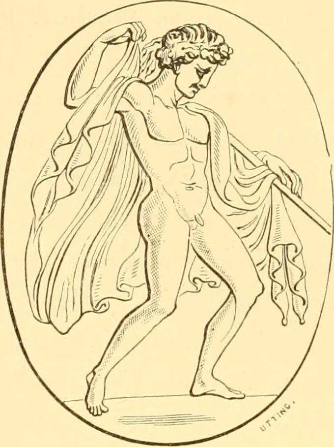 An illustration from Antique gems and rings, 1872, leaf 245