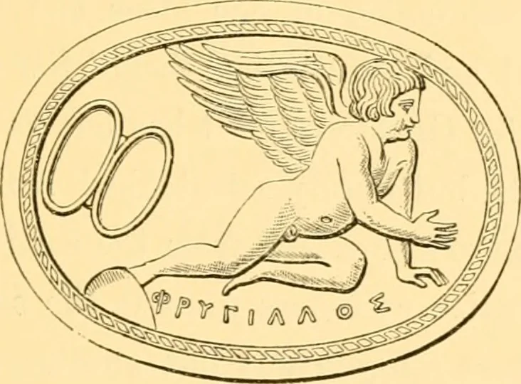 An illustration from Antique gems and rings, 1872, leaf 260