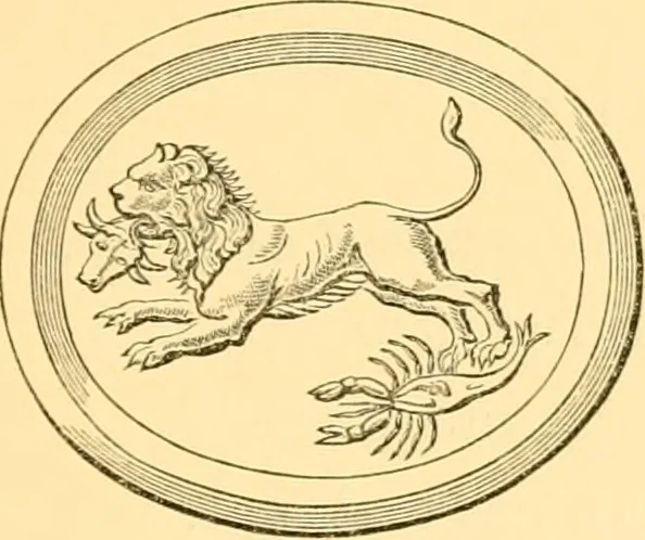 An illustration from Antique gems and rings, 1872, leaf 276