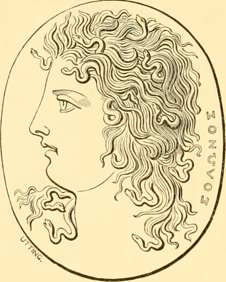 An illustration from Antique gems and rings, 1872, leaf 281