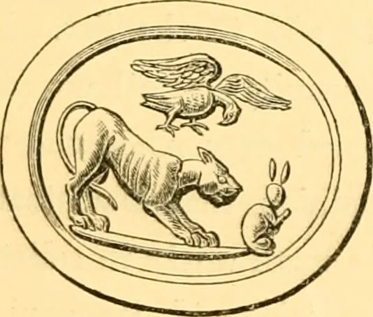An illustration from Antique gems and rings, 1872, leaf 306