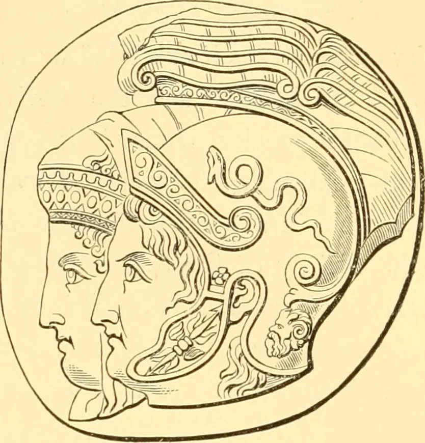 An illustration from Antique gems and rings, 1872, leaf 307