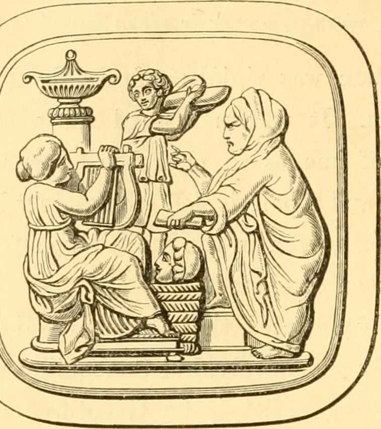 An illustration from Antique gems and rings, 1872, leaf 333