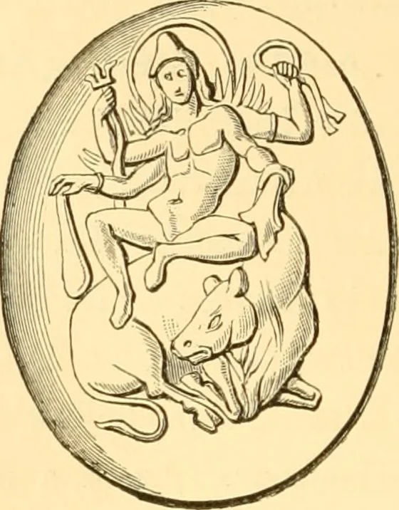 An illustration from Antique gems and rings, 1872, leaf 337