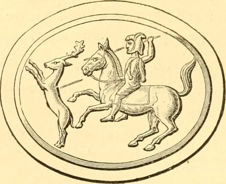 An illustration from Antique gems and rings, 1872, leaf 339