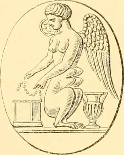 An illustration from Antique gems and rings, 1872, leaf 391