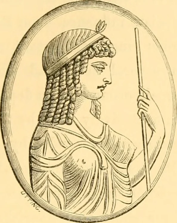 An illustration from Antique gems and rings, 1872, leaf 392