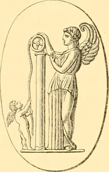 An illustration from Antique gems and rings, 1872, leaf 399