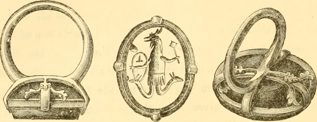 An illustration from Antique gems and rings, 1872, leaf 409